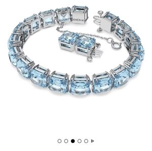 New AUTHENTIC GENUINE SWAROVSKI Milinia blue Tennis bracelet AWESOME GIFT 🎁